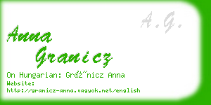 anna granicz business card